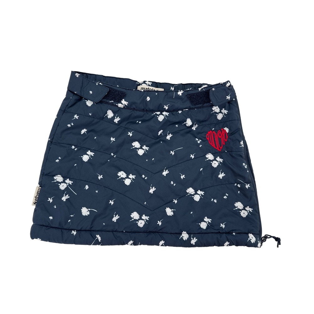 Maloja Kids Puffer Insulated Winter Ski Snow Skirt Navy‎ Floral 23" Waist Size M